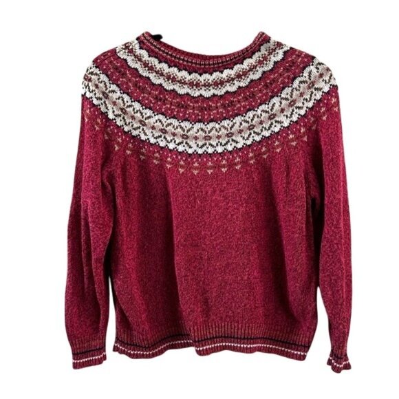 Shaver Lake Petite Medium Fair Isle Knit Sweater READ - Picture 1 of 15